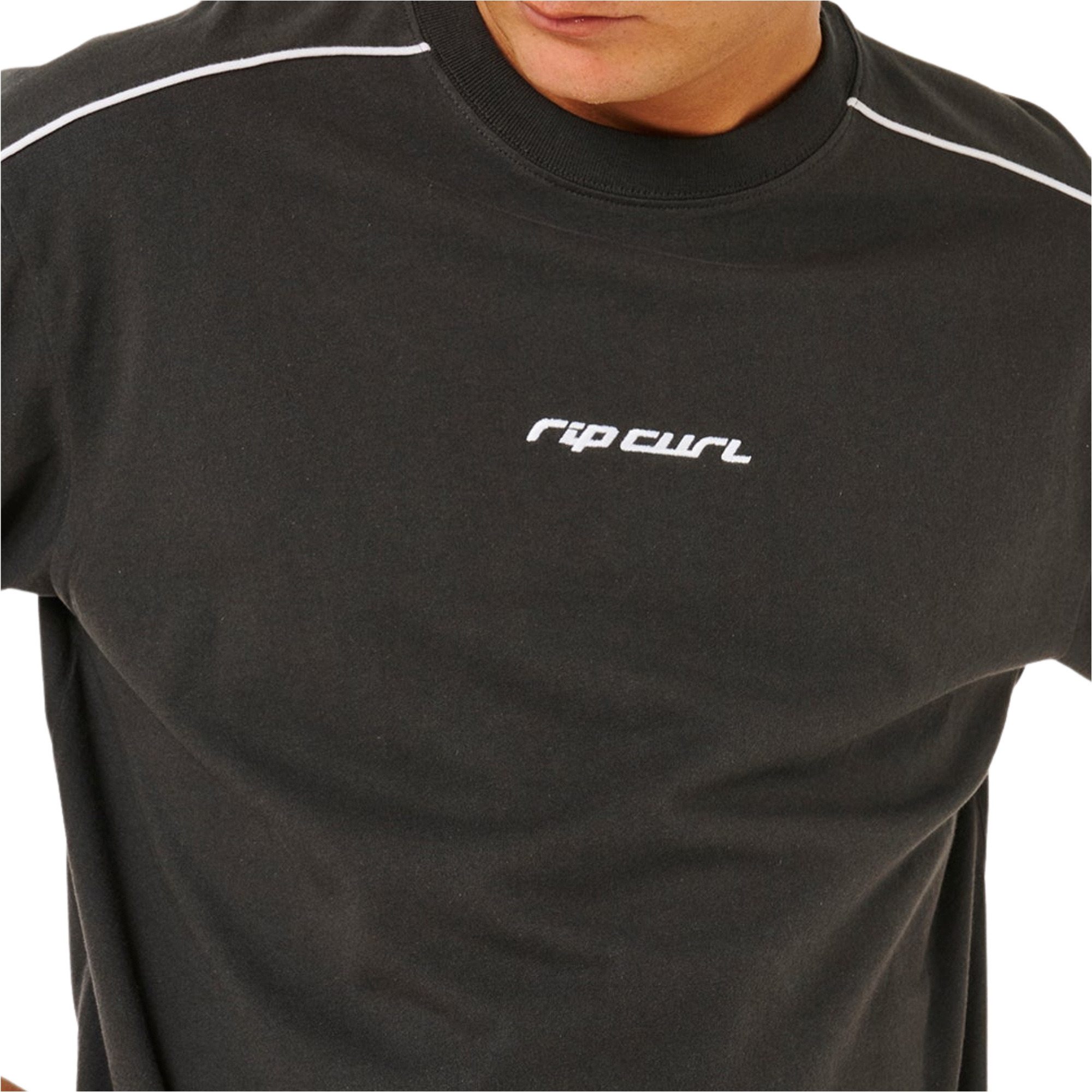 2026 Rip Curl Mens Inner Visions Panel Tee 110MTE - Washed Black